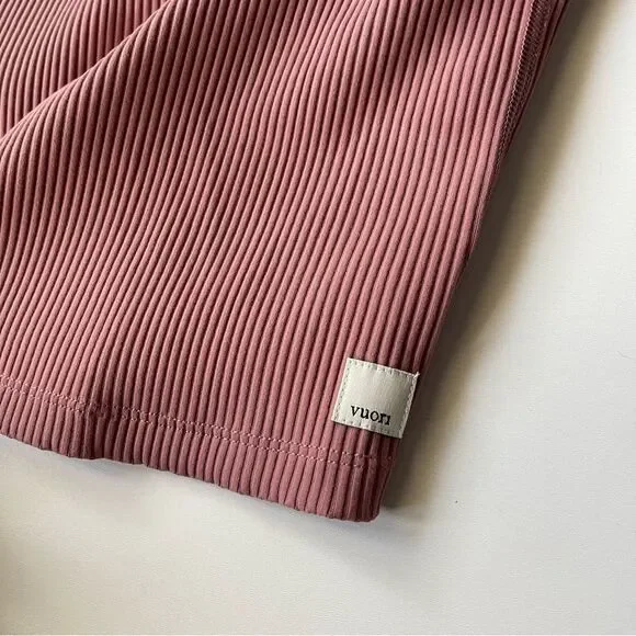 Vuori crop rib tank in Marsala pink - Picture 6 of 8